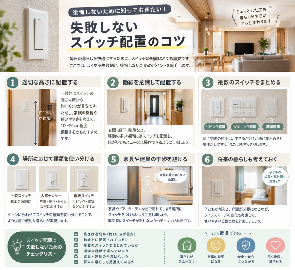 スイッチ配置のコツ