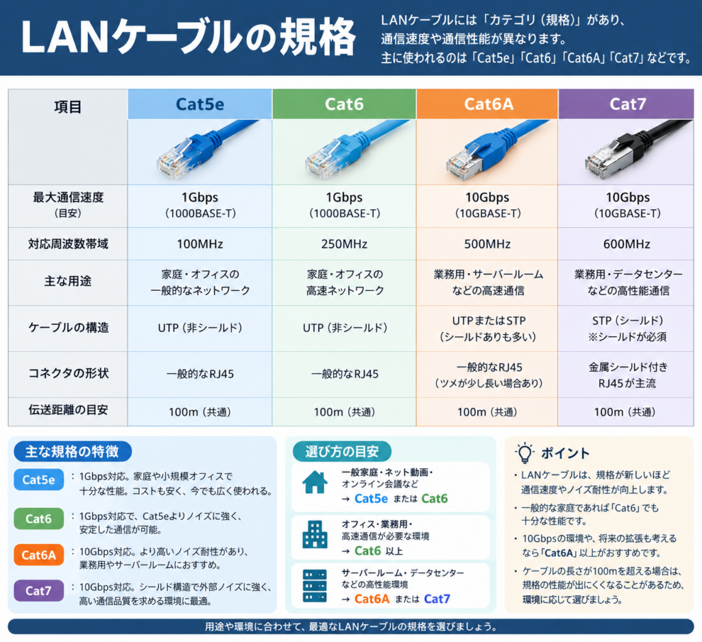 LANケーブル規格