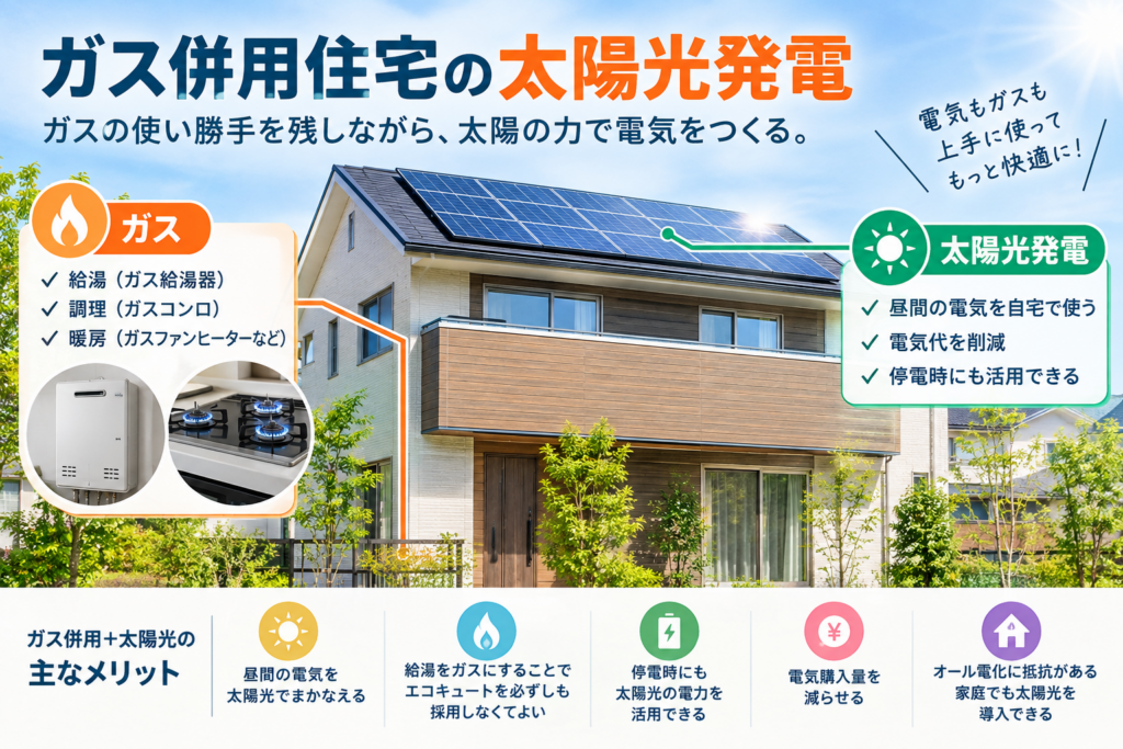 ガス併用住宅　太陽光