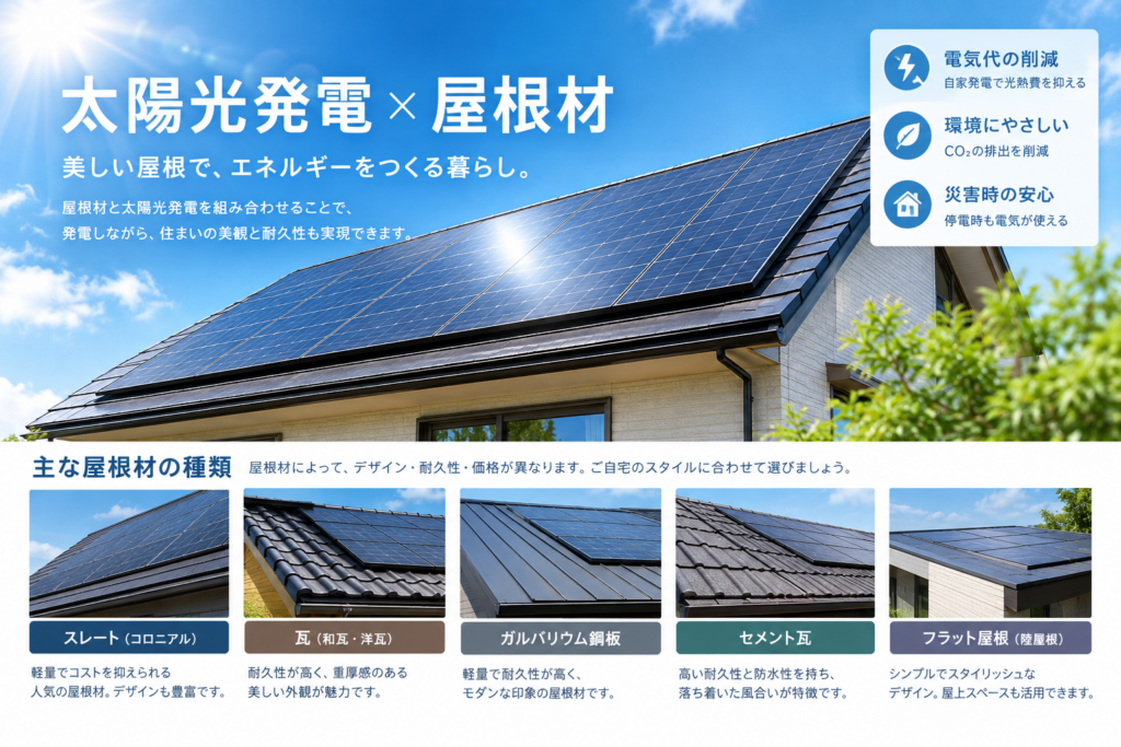太陽光発電の屋根材